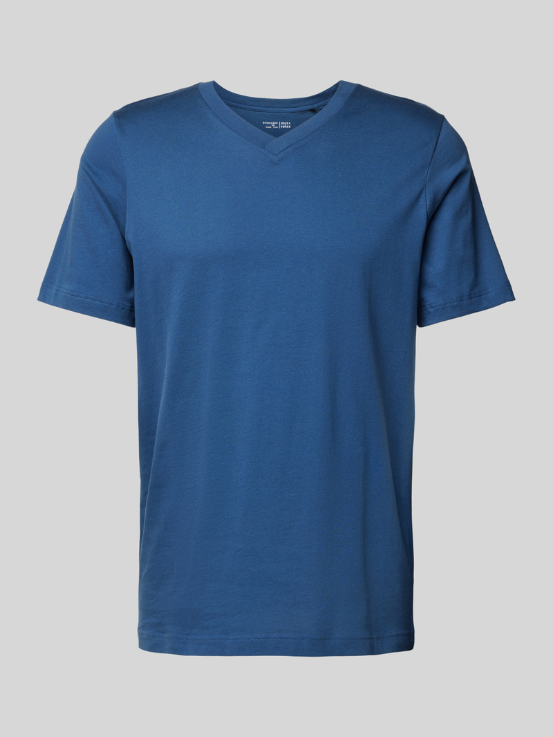 T-shirt z dekoltem w serek