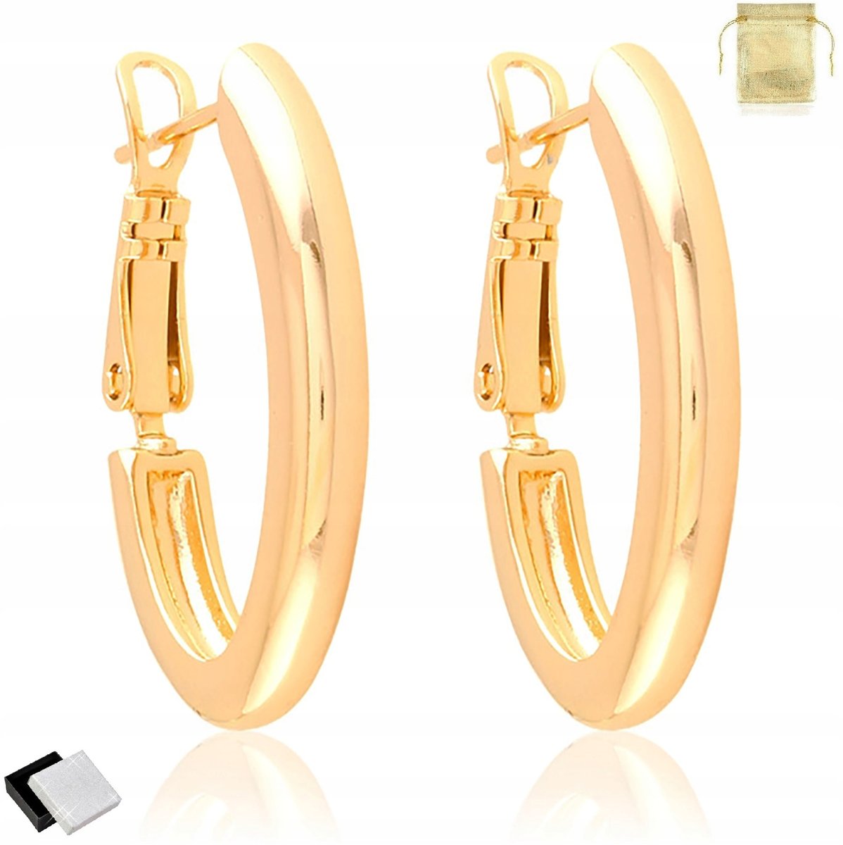 Złote Kolczyki Stal Chirurgiczna Na Prezent Dla Mamy Cioci Babci Teściowej