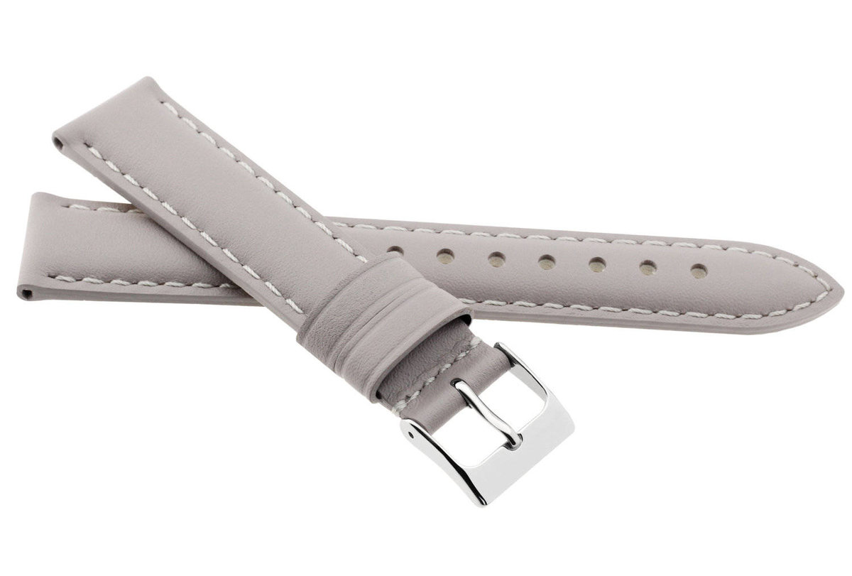 Skórzany pasek do zegarka 18 mm JVD R41314-18 szary