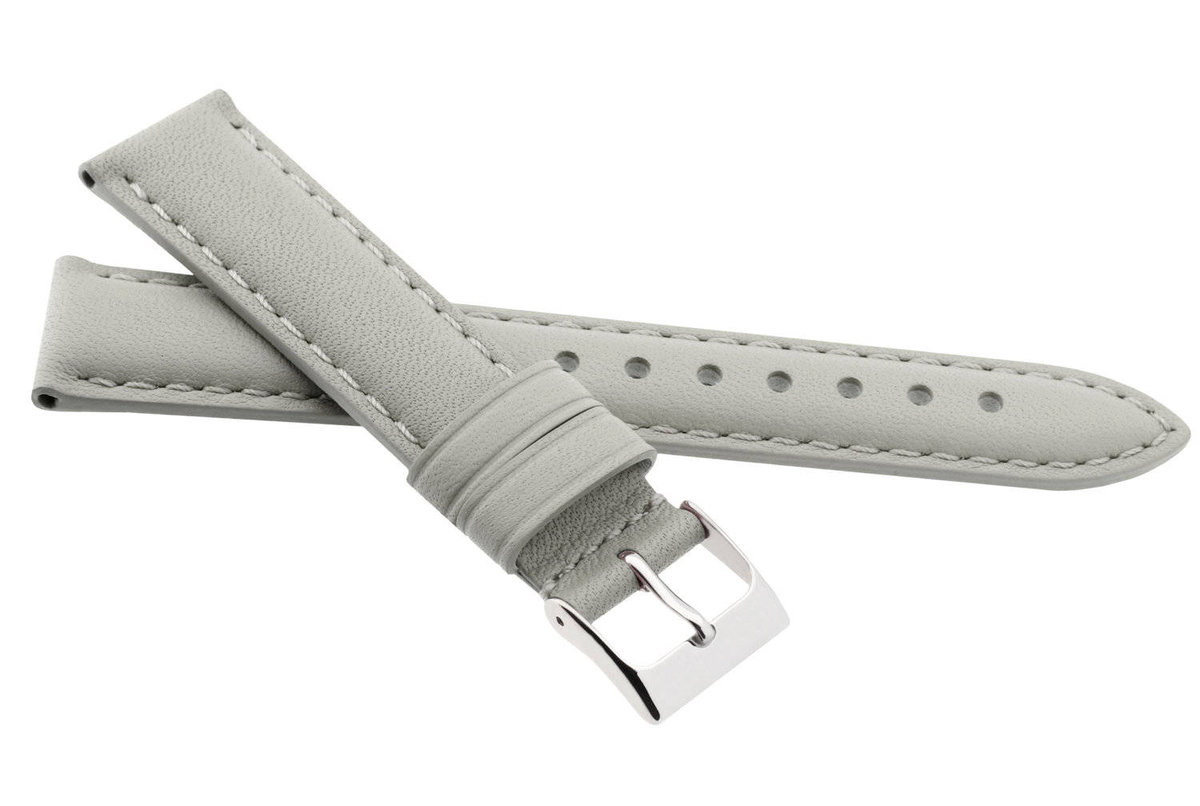 Skórzany pasek do zegarka 14 mm JVD R41315-14 szary gołębi