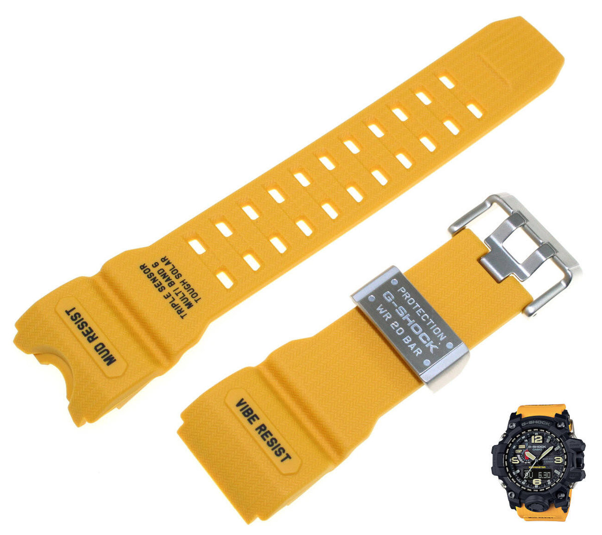 Pasek do zegarka Casio GWG-1000 -1A9 Żółty 10627142