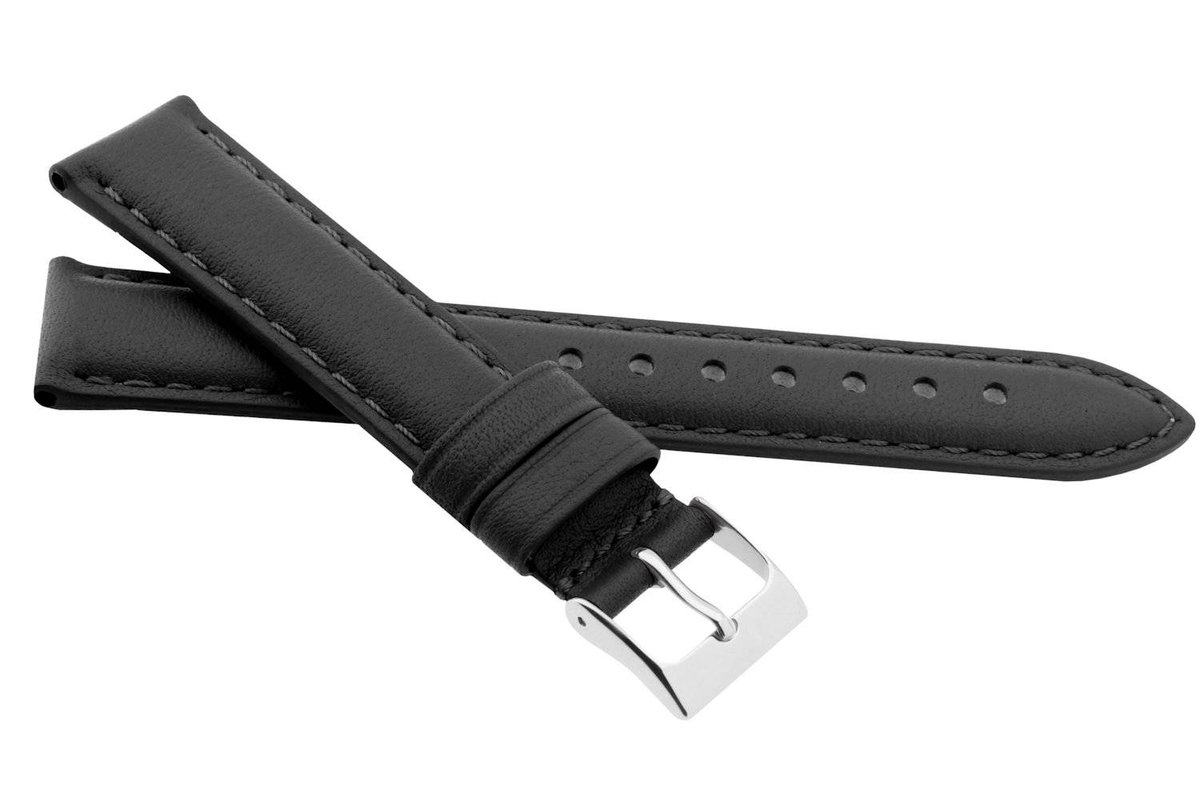 Skórzany pasek do zegarka 14 mm JVD R41301-14 czarny