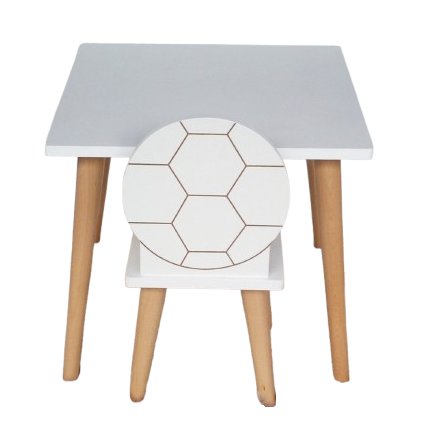 STOLIK Z KRZESEŁKIEM PIŁKA zestaw piłka nożna/patimondo