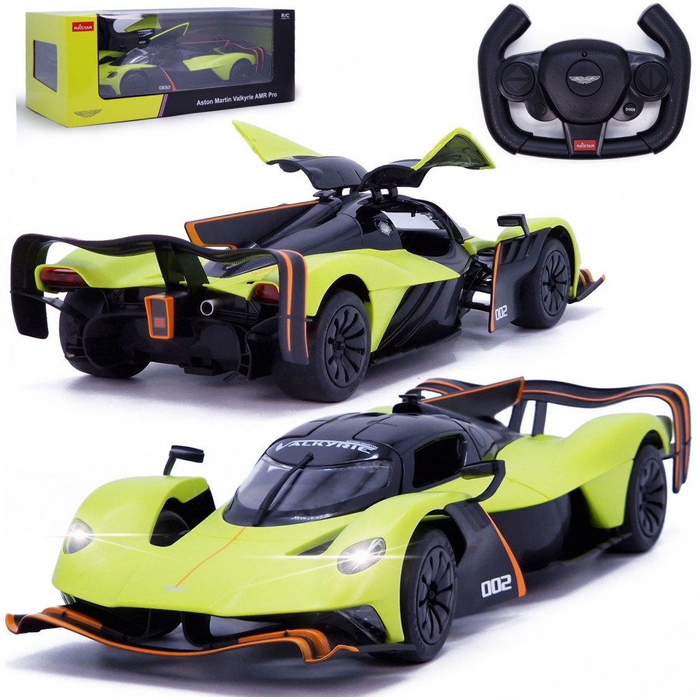 AUTKO ZDALNIE STEROWANE Aston Martin Valkyrie AMR NA PILOTA OTWIERANE DRZWI Zielony