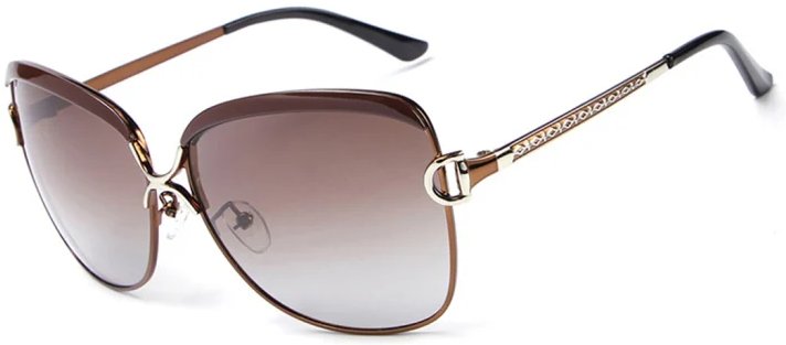 DAMSKIE OKULARY PRZECIWSŁONECZNE HDCRAFTER E016 UV400 POLARYZACJA BRĄZOWE