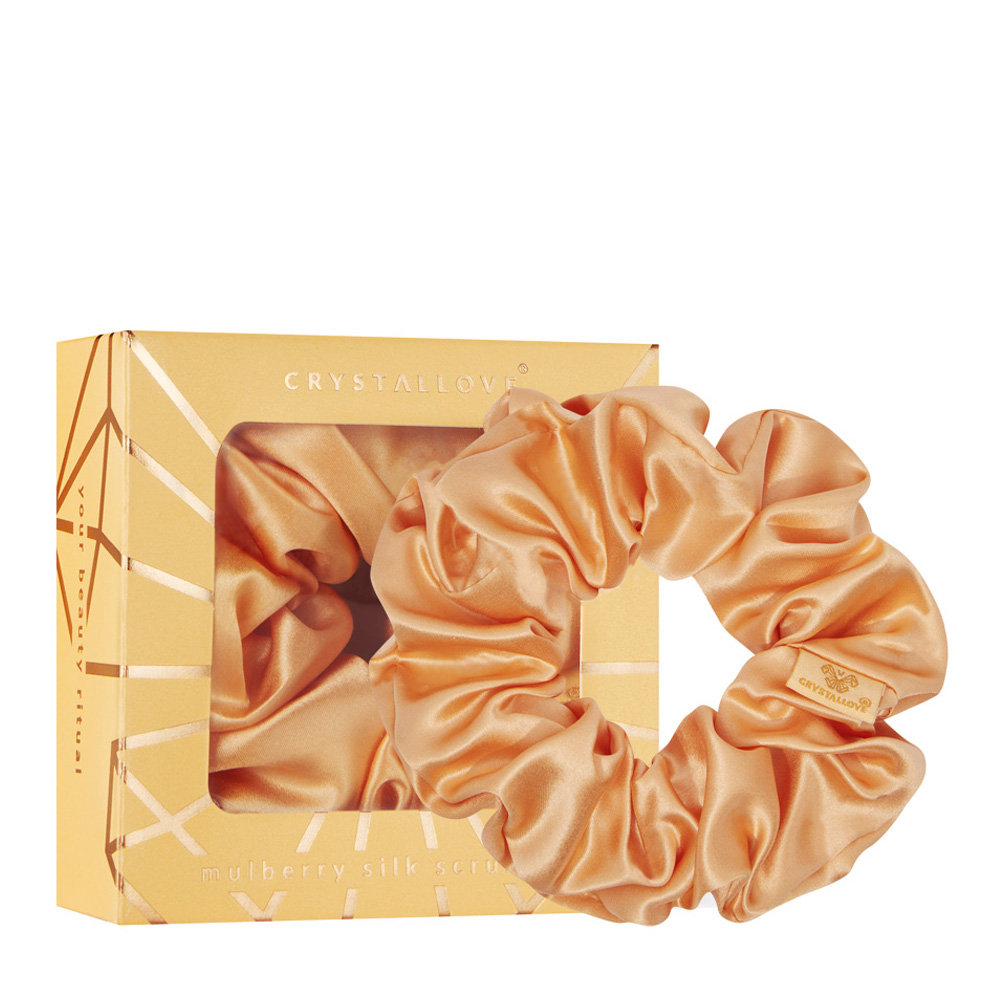 CRYSTALLOVE Gumka do włosów z jedwabiu peach fuzz - limited edition
