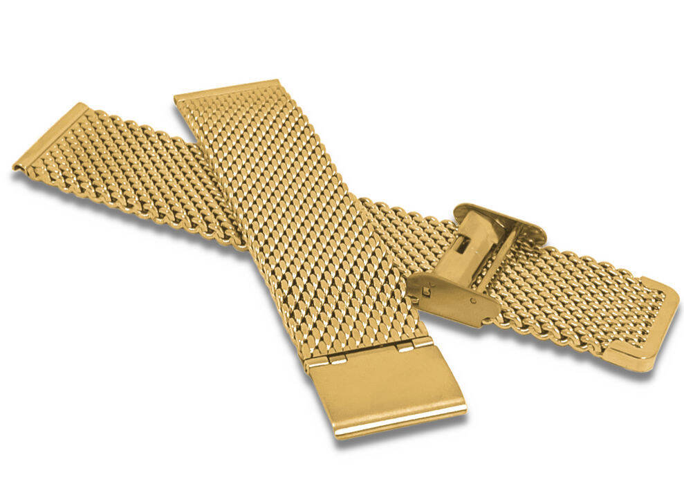 Bransoleta stalowa do zegarka 18 mm Lavvu LPSNG18 złota