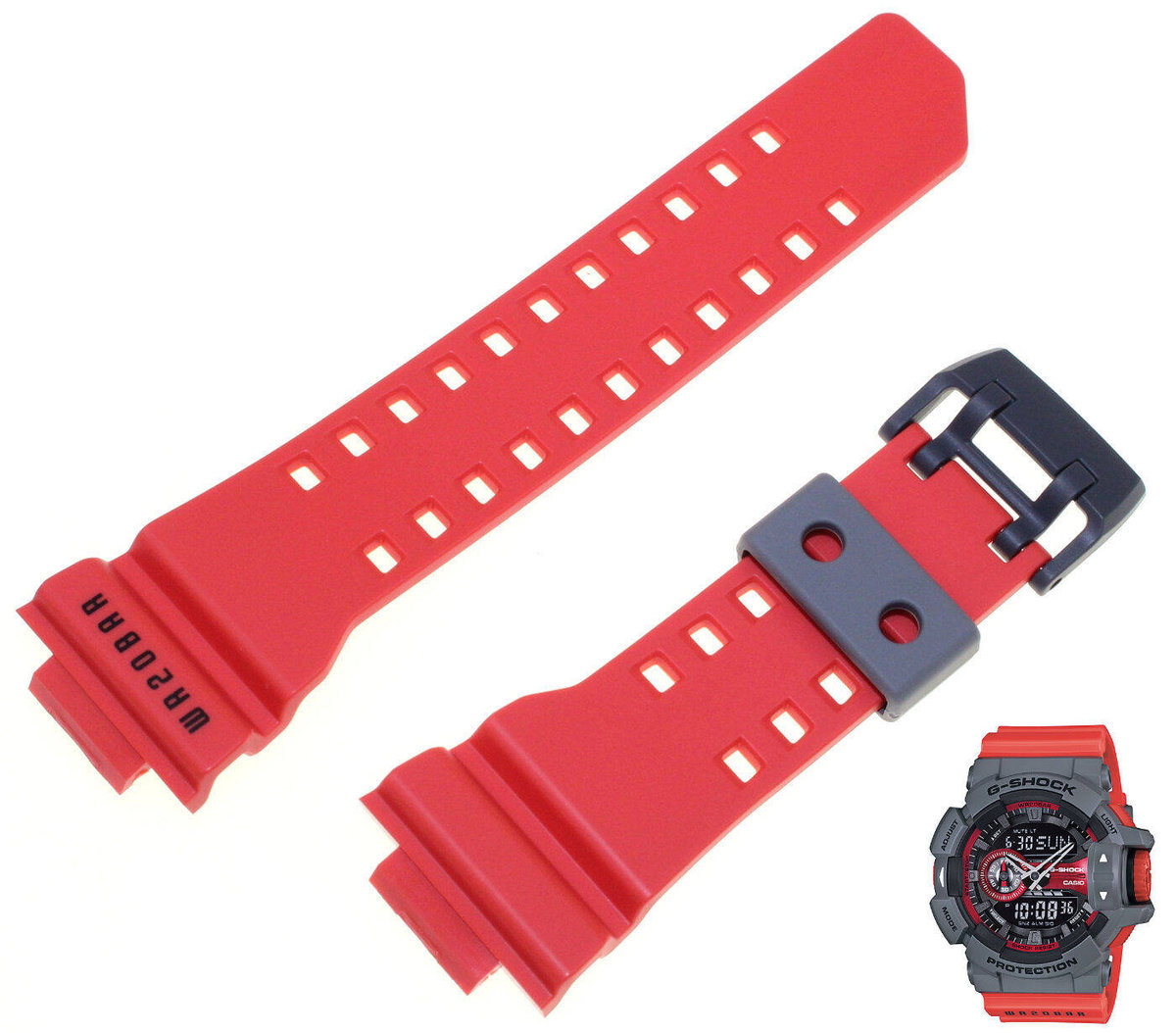 Pasek do zegarka Casio G-Shock GA-400 czerwony 10482078