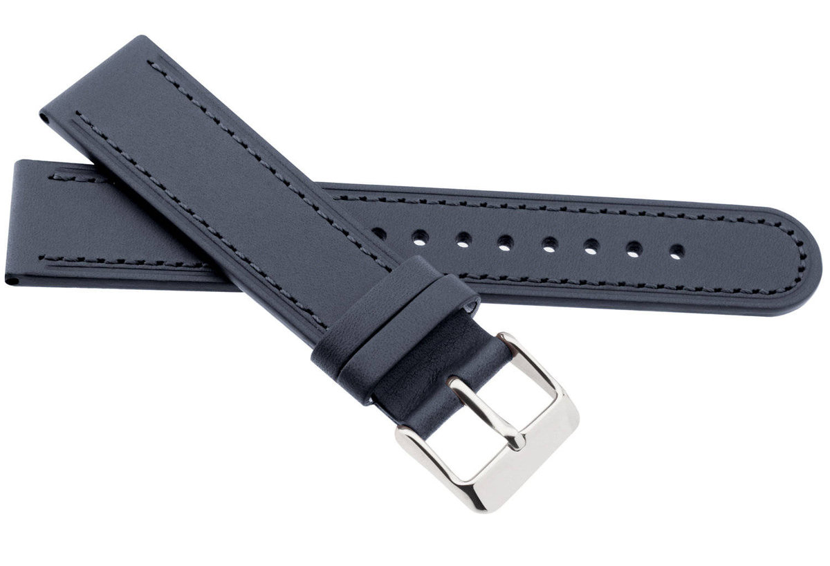 Skórzany pasek do zegarka 14 mm JVD R41609-14 granatowy