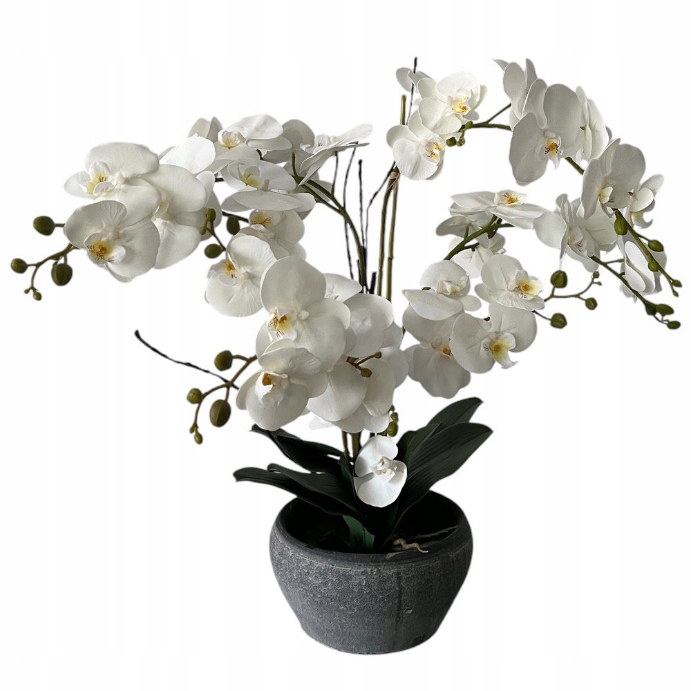 STORCZYK SZTUCZNY STORCZYK W DONICZCE SZTUCZNA DUŻA ORCHIDEA