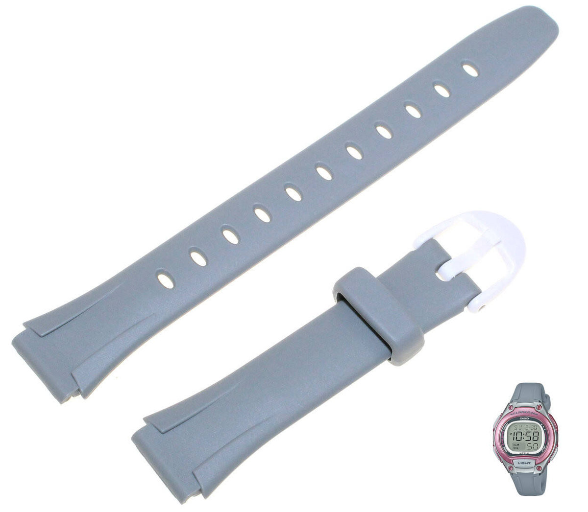 Pasek do zegarka Casio LW-203 szary 10551329