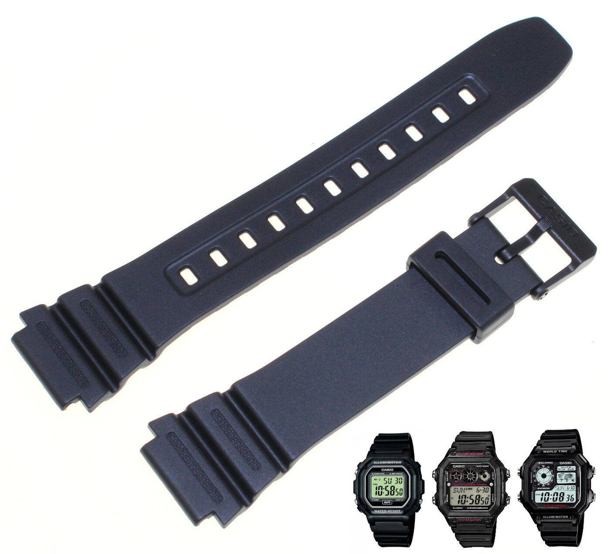 Pasek do zegarka Casio AE-1200WH F-108WH czarny 10365960