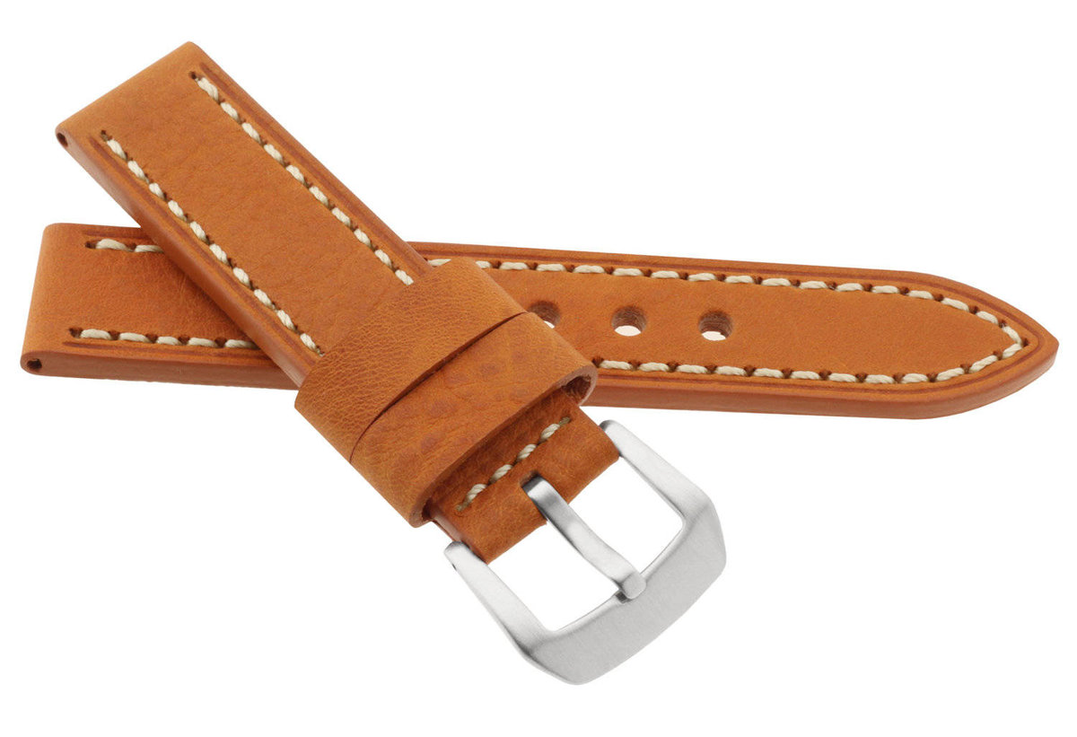 Skórzany pasek do zegarka 20 mm JVD R41210-20 jasnobrązowy