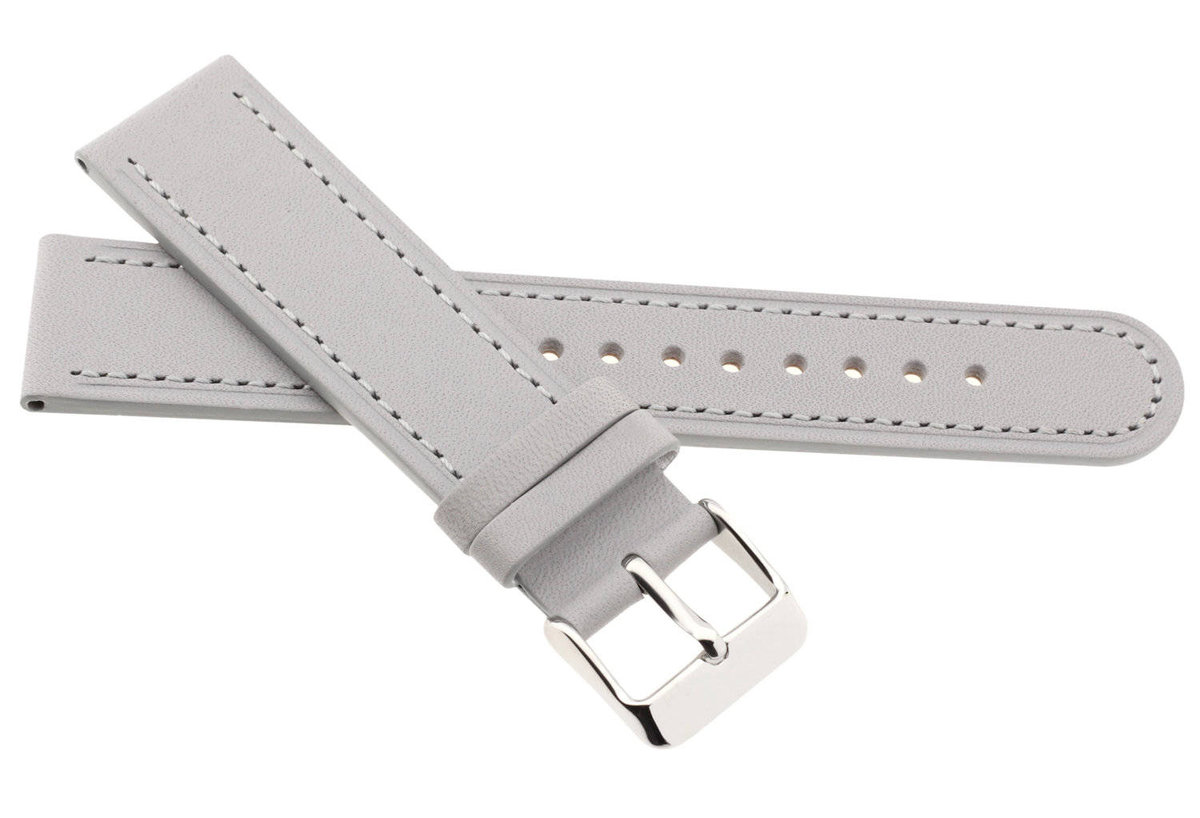 Skórzany pasek do zegarka 14 mm JVD R41614-14 jasnoszary