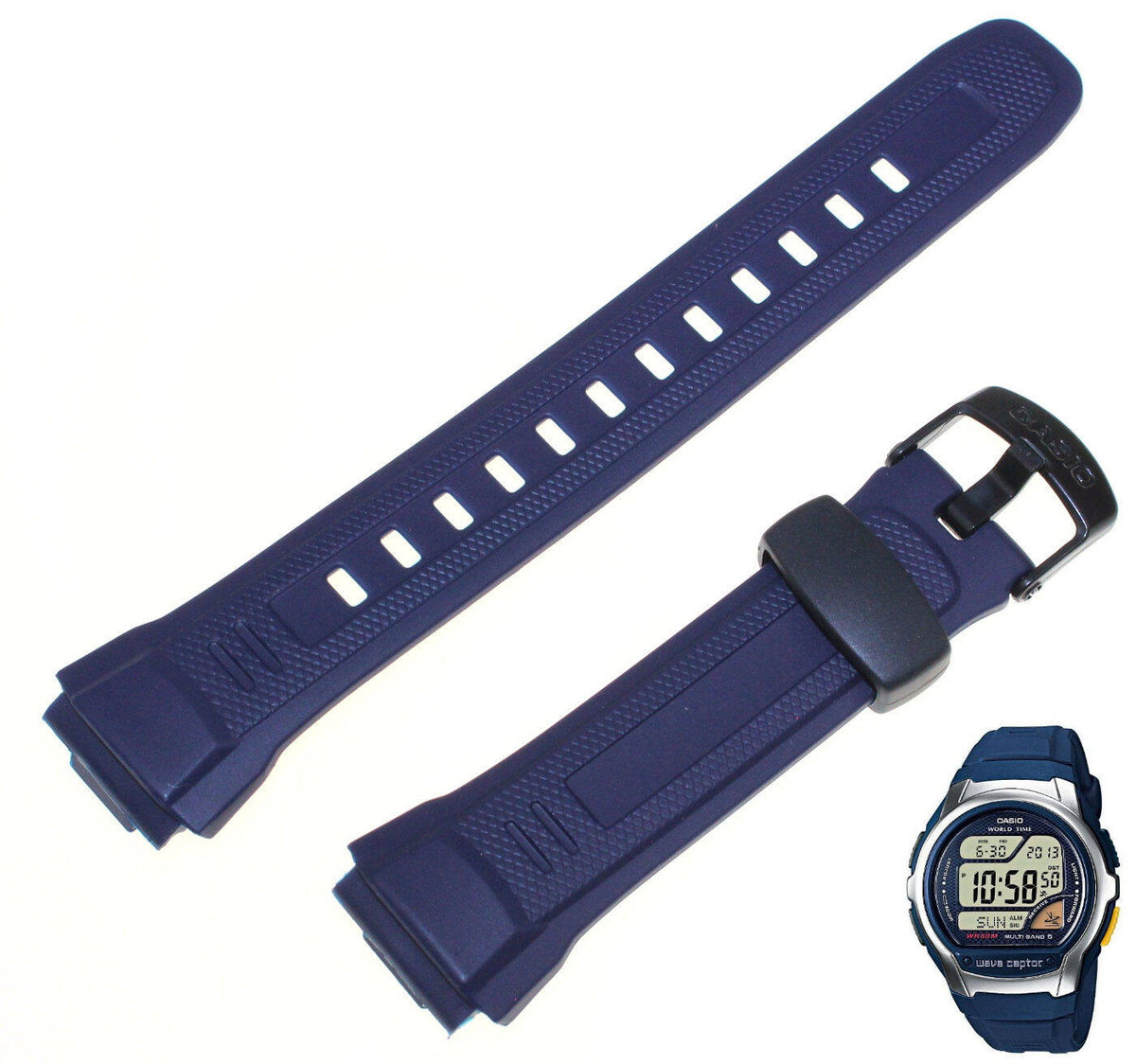 Pasek do zegarka Casio WV-58 granatowy 10249714