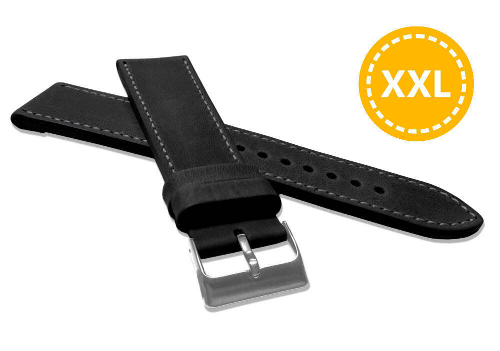 Skórzany pasek do zegarka 24 mm XXL Lavvu LSAXB24 skóra licowa