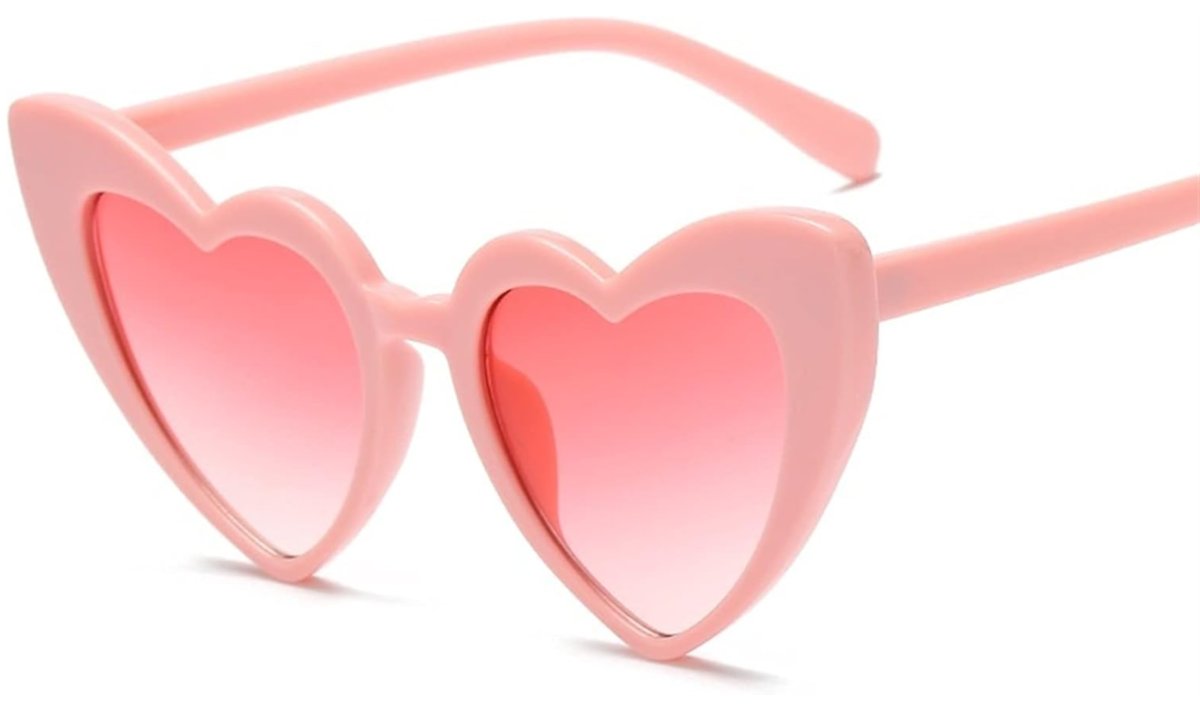 OKULARY PRZECIWSŁONECZNE DAMSKIE SERCA SESJA PANIEŃSKI ŚLUB UV400 RÓŻOWE