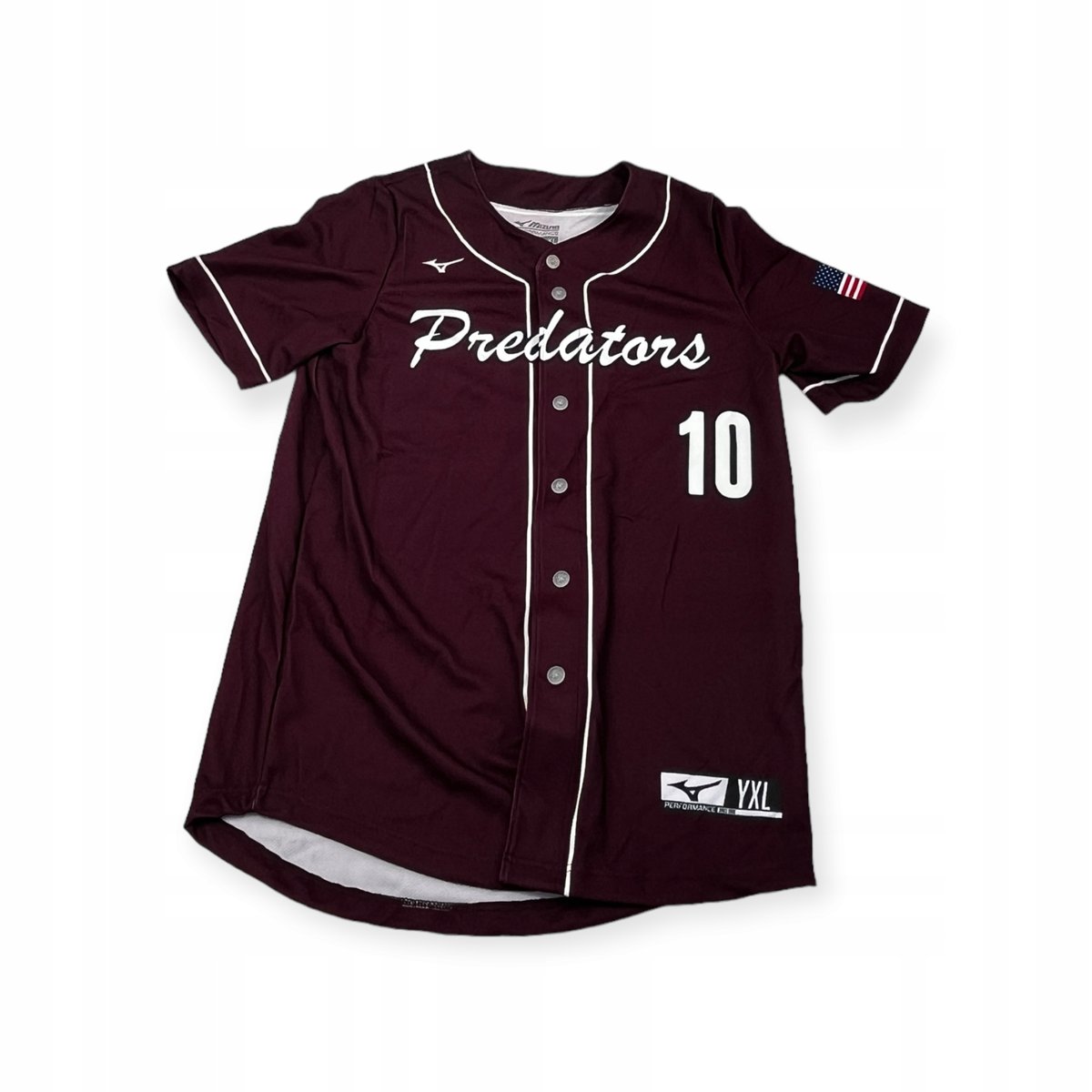 Bluzka dziecięca rozpinana krótki rękaw MIZUNO PERFORMANCE PREDATORS 10 XL