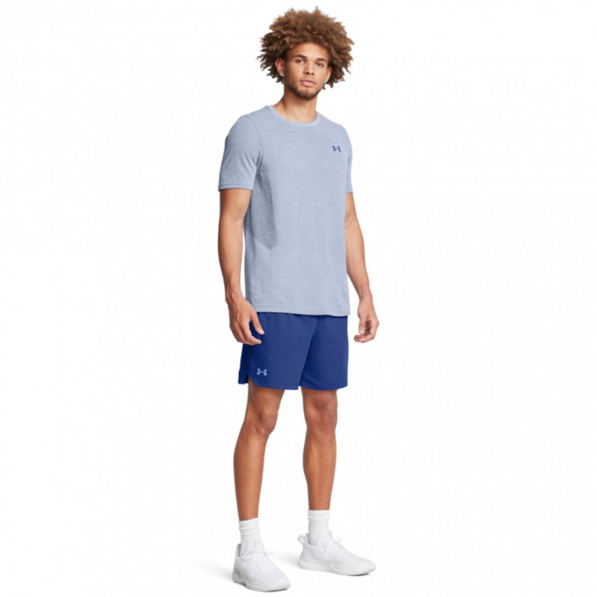 Męskie spodenki treningowe Under Armour UA Vanish Woven 6in Shorts - niebieskie - UNDER ARMOUR