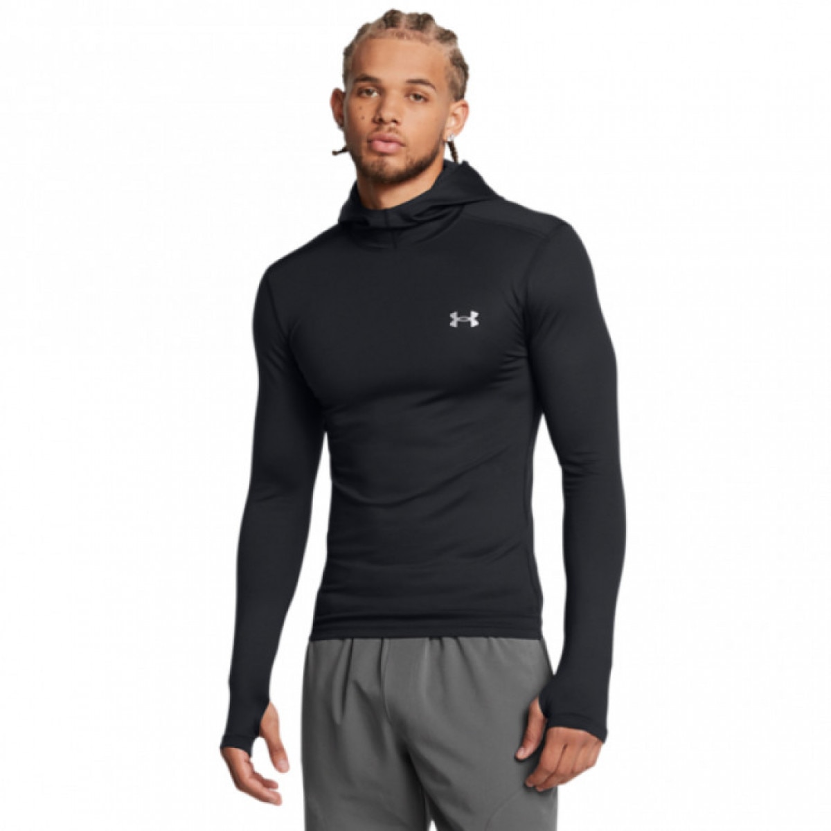 Męski longsleeve treningowy z kapturem Under Armour UA Cg Elite Scuba Hdy - czarny - UNDER ARMOUR