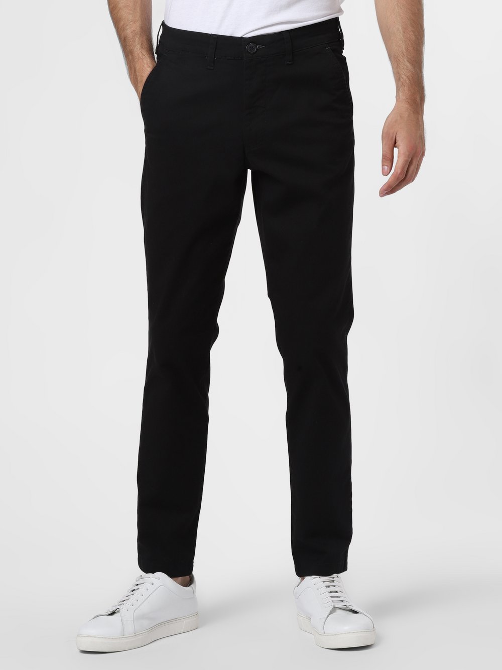 Selected Chinosy Mężczyźni czarny jednolity, 31-34