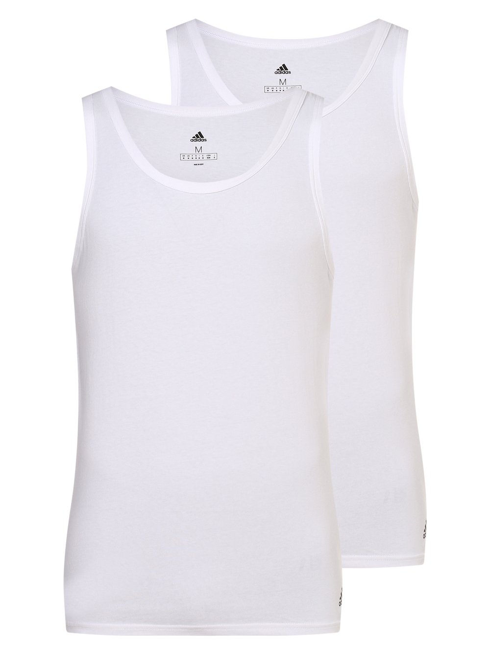 adidas Performance Podkoszulki pakowane po 2 szt. Mężczyźni Bawełna biały jednolity, S