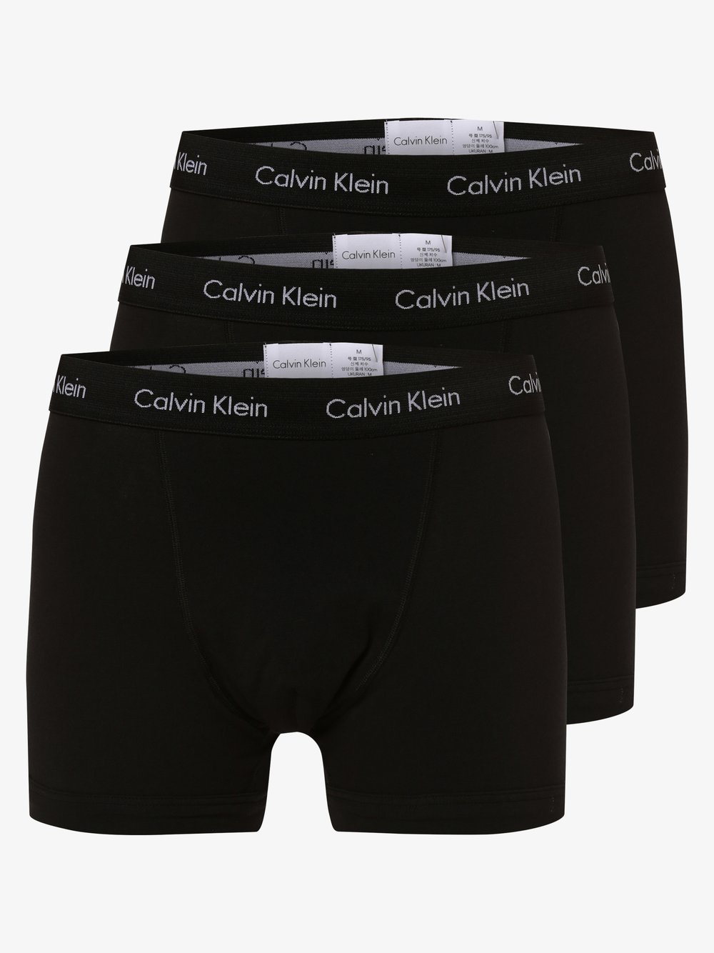 Calvin Klein Obcisłe bokserki pakowane po 3 szt. Mężczyźni Bawełna czarny jednolity, S