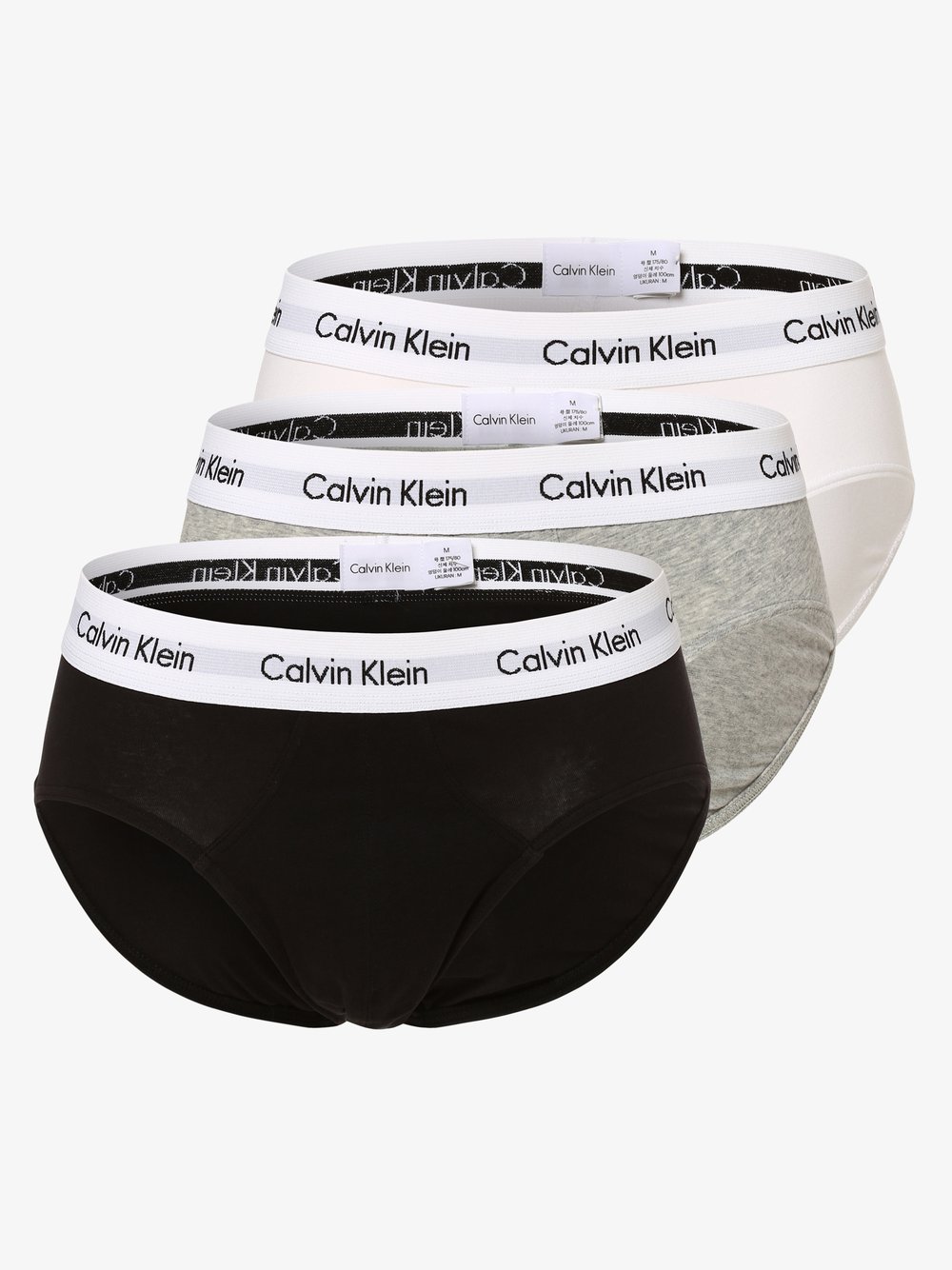 Calvin Klein Slipy pakowane po 3 szt. Mężczyźni Bawełna szary|biały|czarny jednolity, S