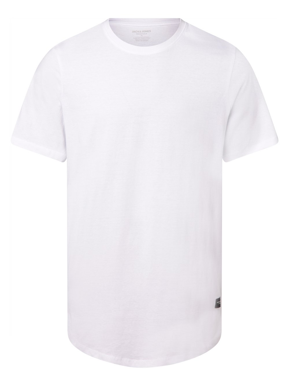 Jack & Jones T-shirt męski Mężczyźni Bawełna biały jednolity, S