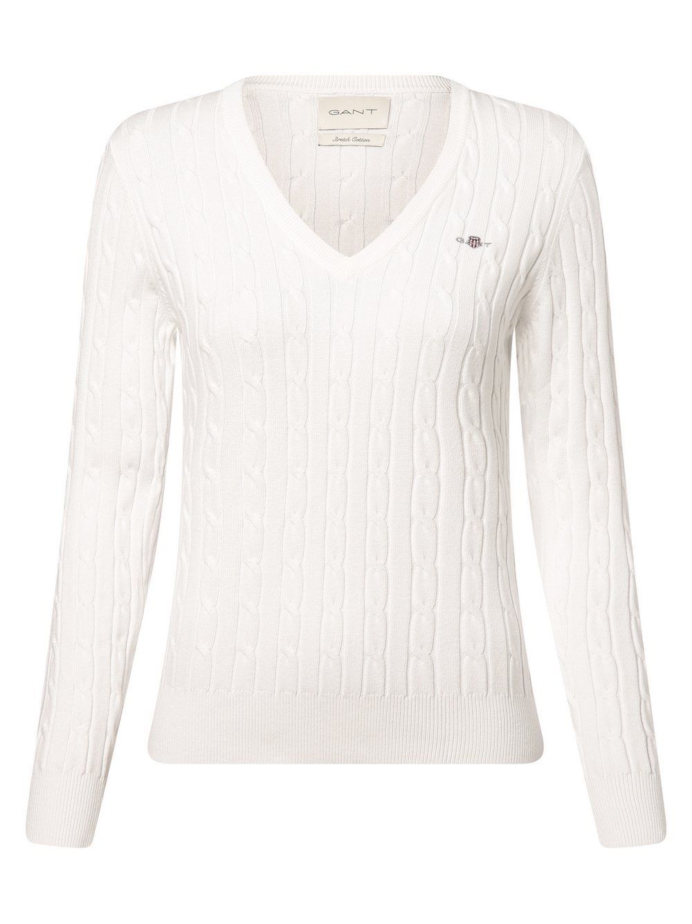 Gant Sweter damski Kobiety Bawełna biały jednolity, S