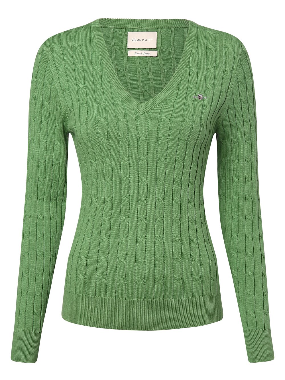 Gant Sweter damski Kobiety Bawełna zielony jednolity, M