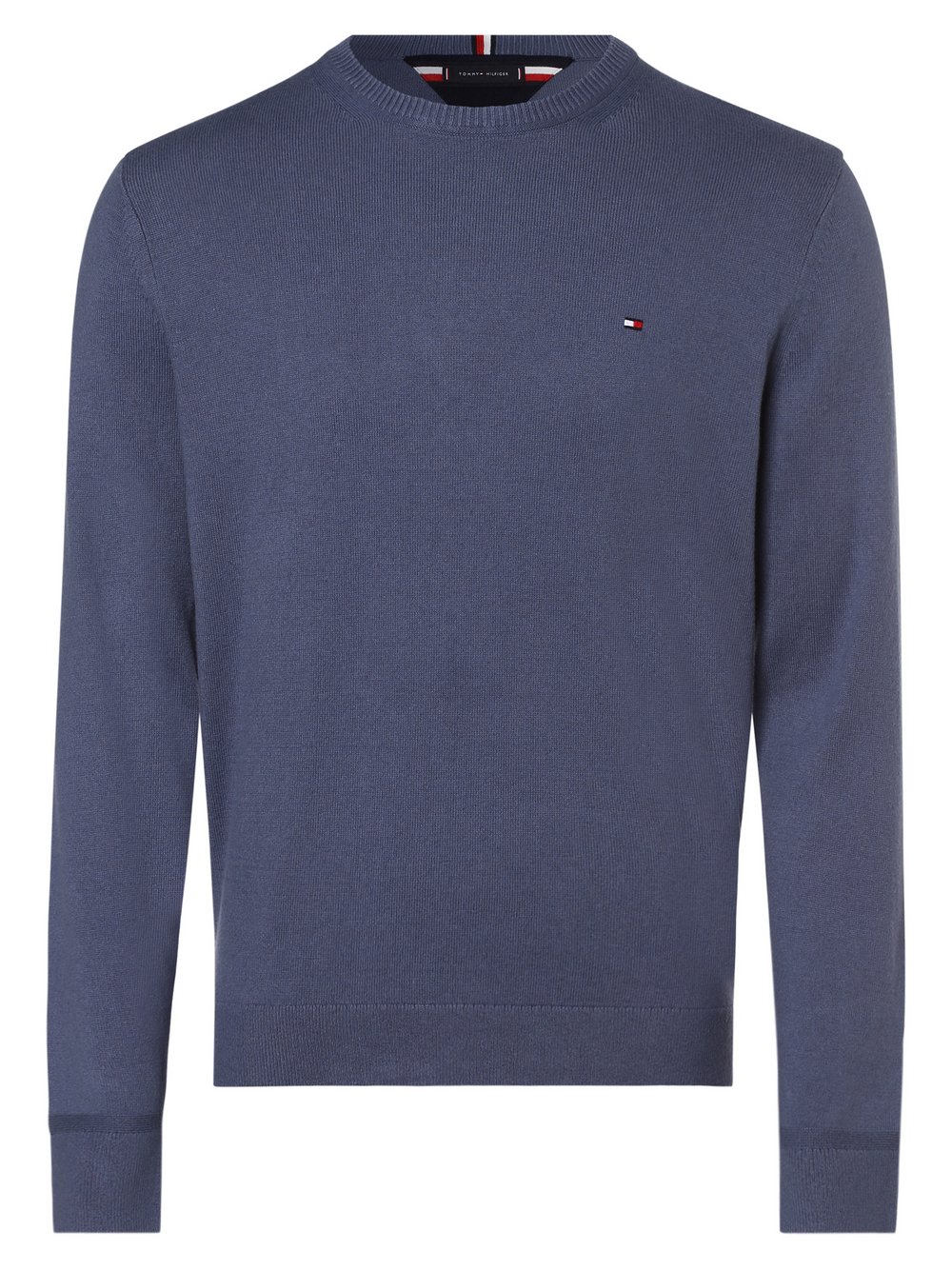 Tommy Hilfiger Sweter z dodatkiem kaszmiru Mężczyźni Bawełna niebieski jednolity, S
