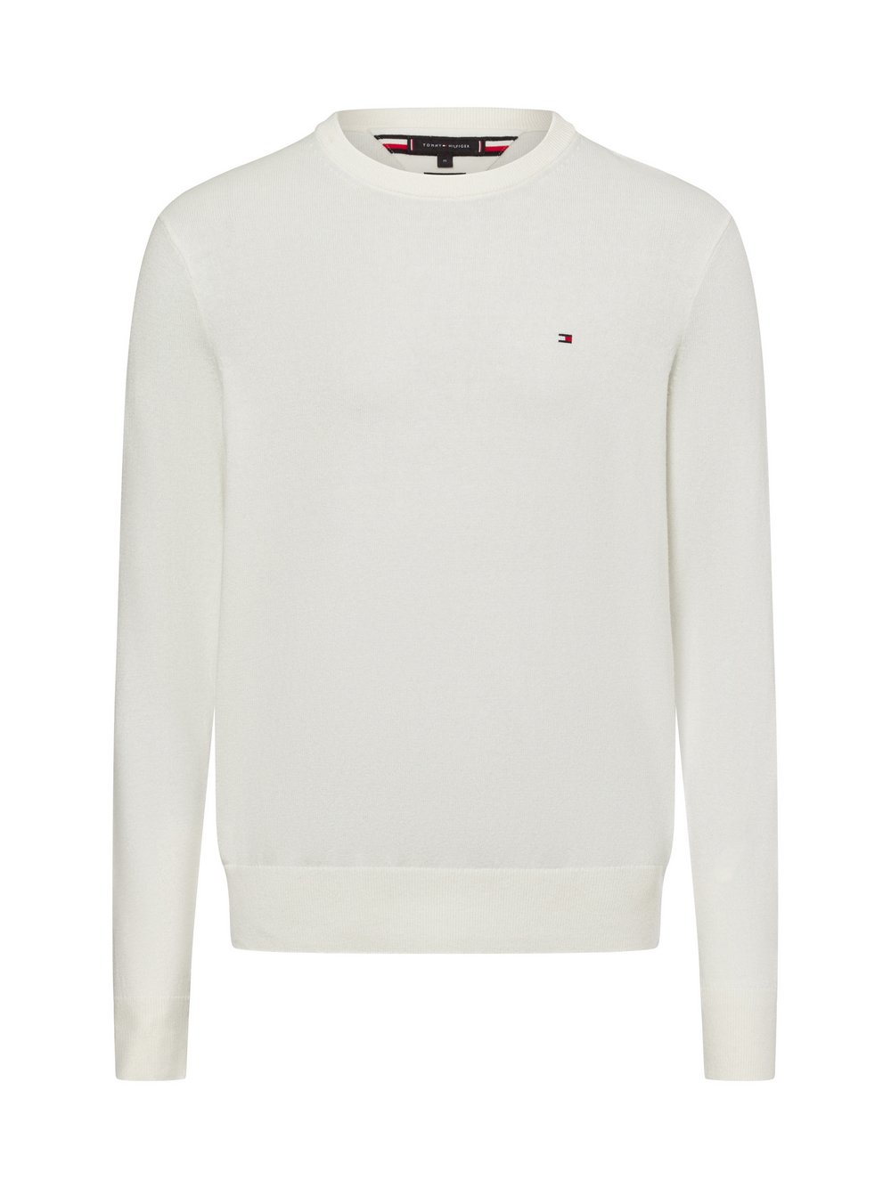 Tommy Hilfiger Sweter z dodatkiem kaszmiru Mężczyźni Bawełna beżowy jednolity, S