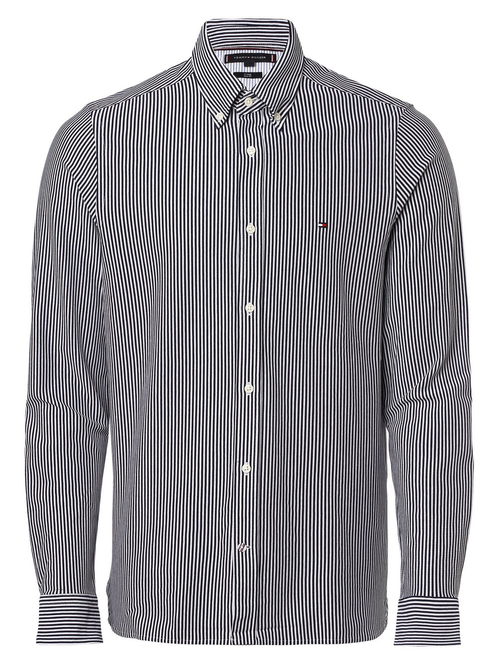Tommy Hilfiger Koszula męska Mężczyźni Slim Fit Bawełna niebieski w paski button down, M