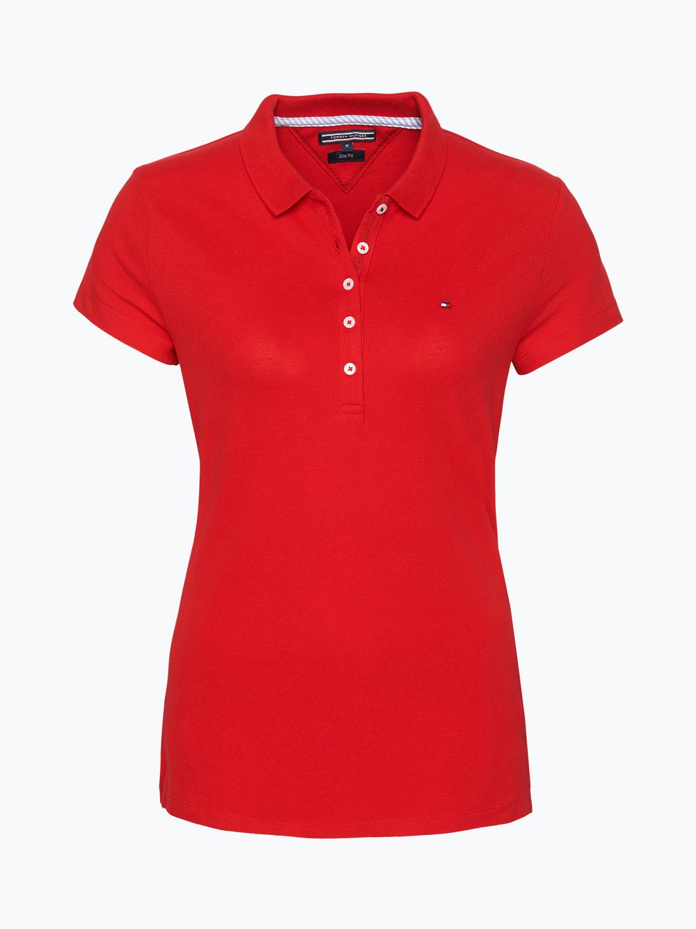 Tommy Hilfiger Damska koszulka polo Kobiety Bawełna czerwony jednolity, XS