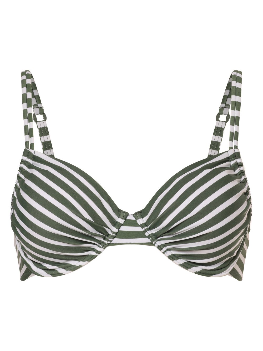 Venice Beach Damska góra od bikini Kobiety zielony|biały w paski, 44C