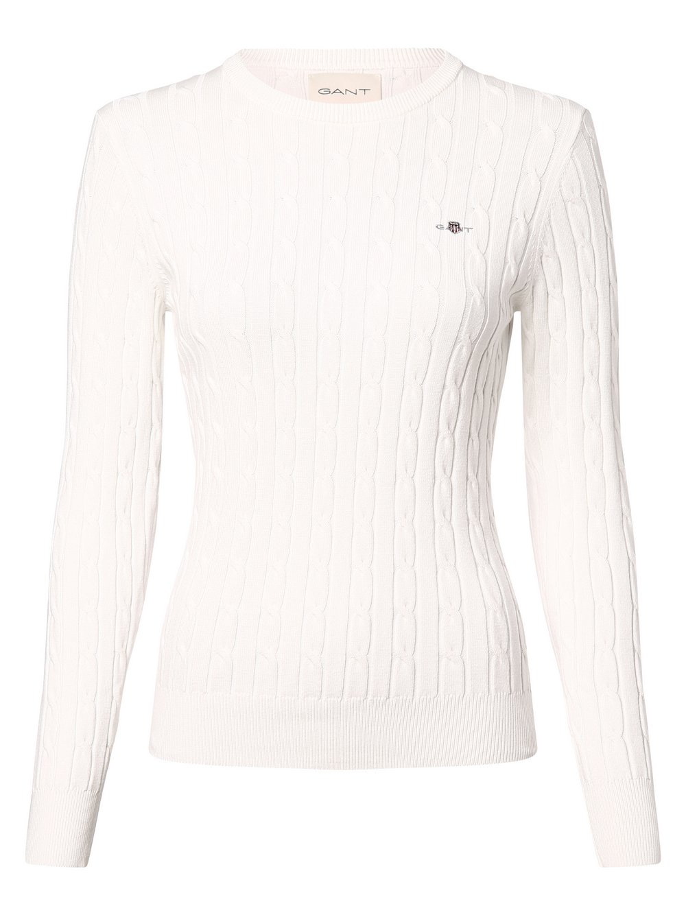 Gant Sweter damski Kobiety Bawełna biały jednolity, S