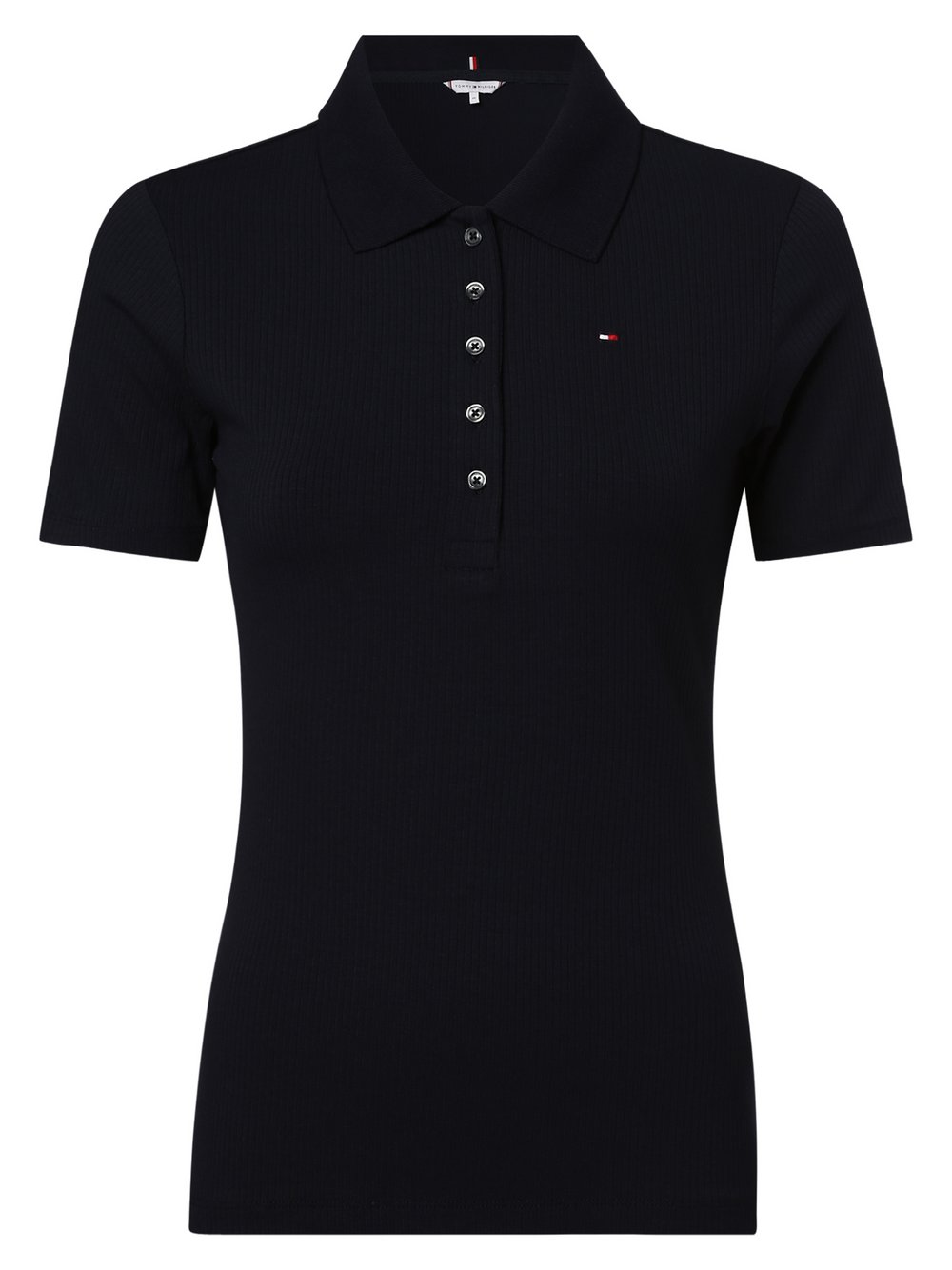 Tommy Hilfiger Damska koszulka polo Kobiety wiskoza niebieski jednolity, XS