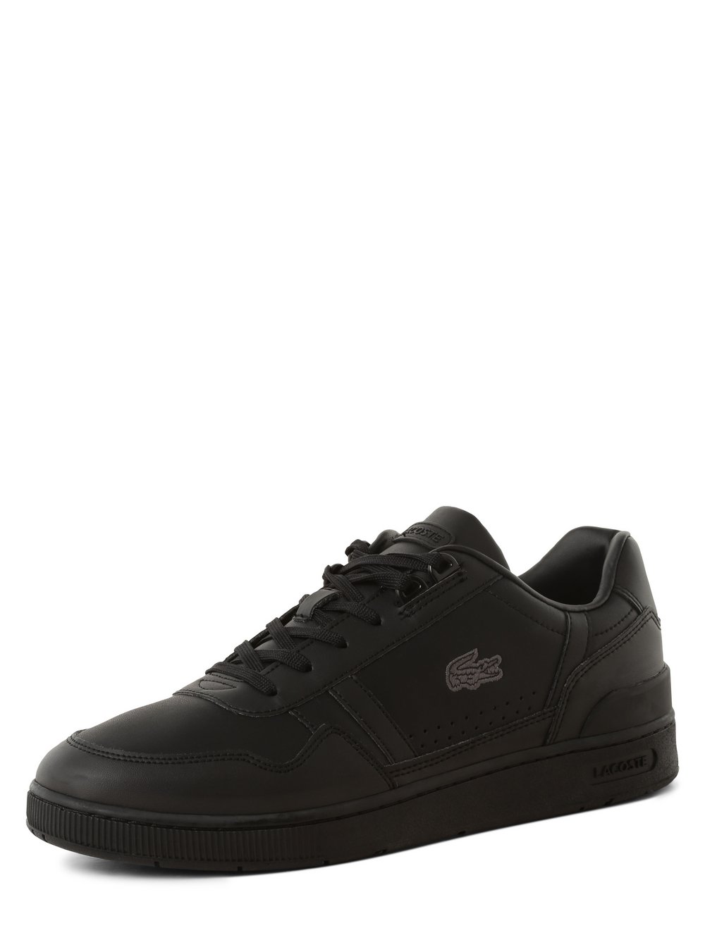 Lacoste Tenisówki z dodatkiem skóry Mężczyźni skóra czarny jednolity, 7.5