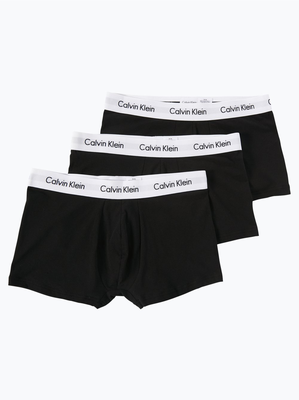 Calvin Klein Obcisłe bokserki pakowane po 3 szt. Mężczyźni Bawełna czarny jednolity, S