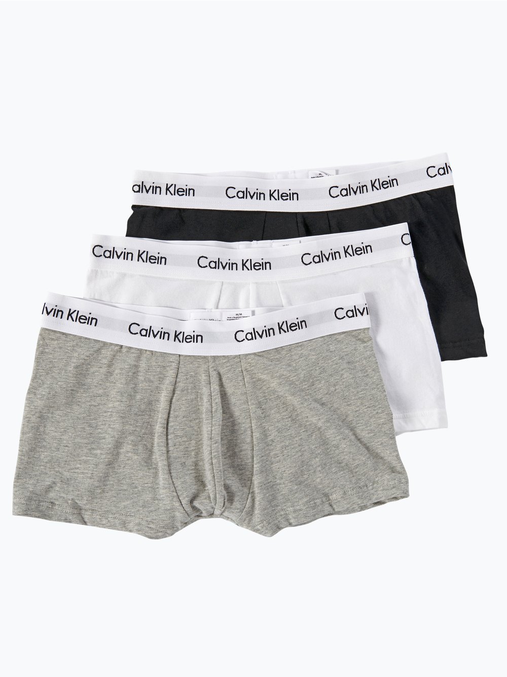 Calvin Klein Obcisłe bokserki pakowane po 3 szt. Mężczyźni Bawełna szary jednolity, S