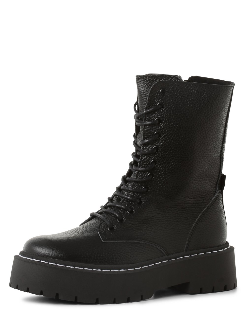 Steve Madden Skórzane kozaki Kobiety skóra czarny jednolity, 36