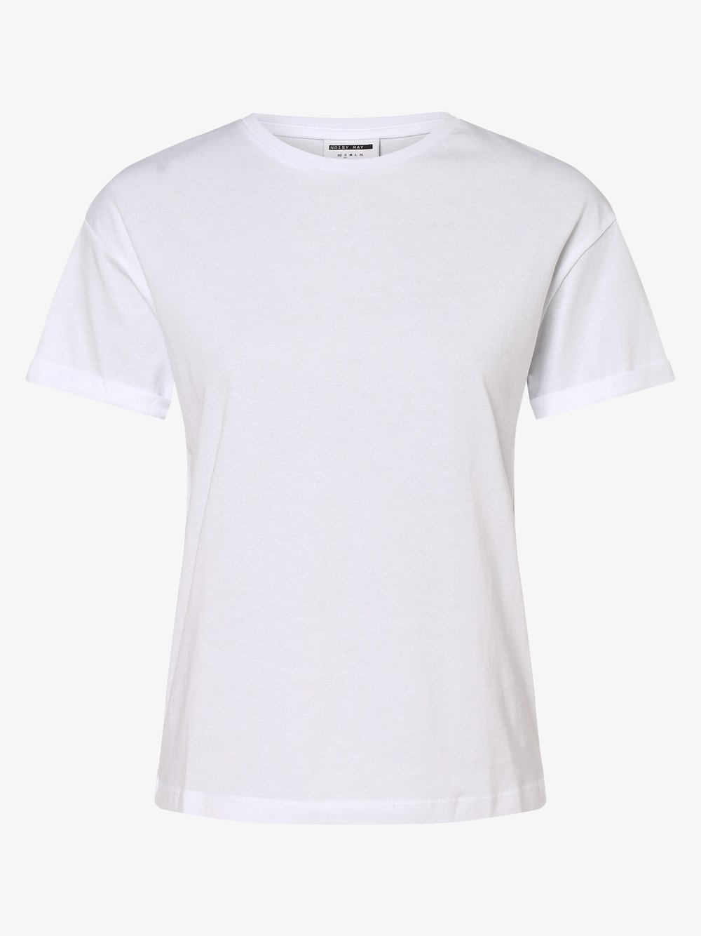 Noisy May T-shirt damski Kobiety Dżersej biały jednolity, S
