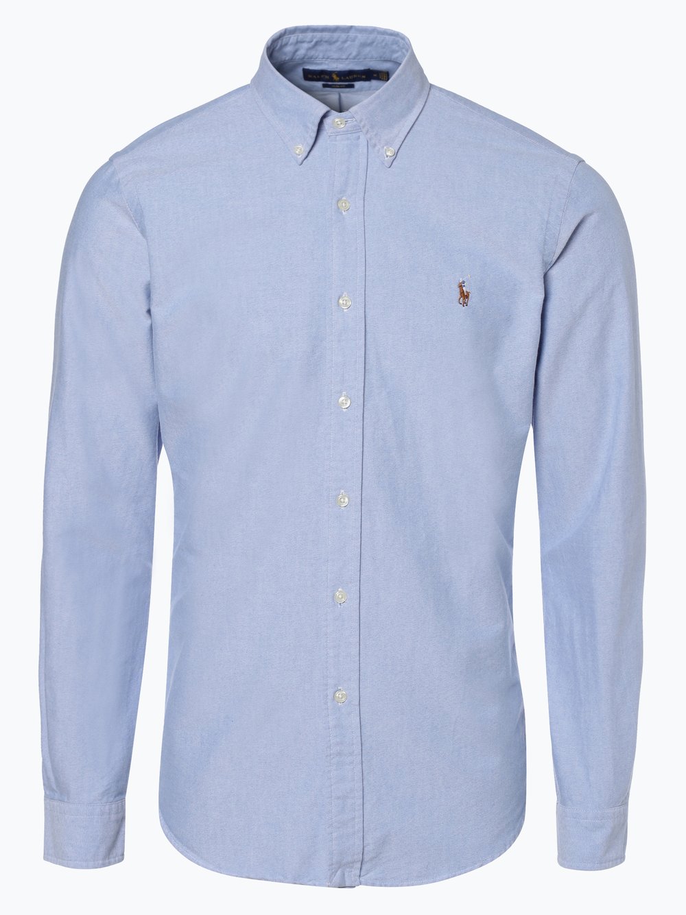 Polo Ralph Lauren Koszula męska Oxford Mężczyźni Slim Fit Bawełna niebieski jednolity button down, S