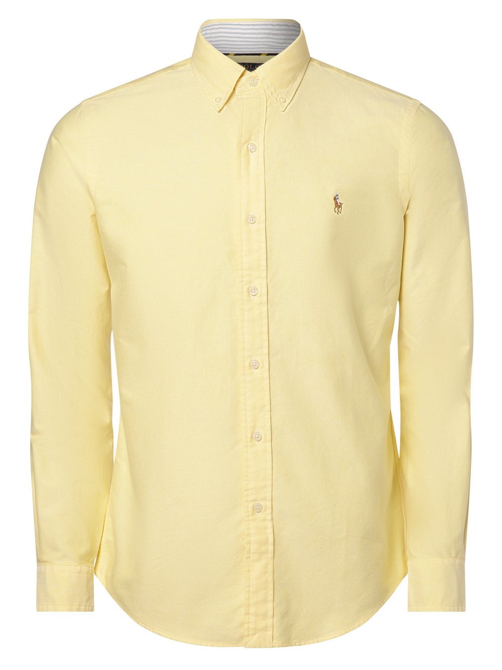 Polo Ralph Lauren Koszula męska Mężczyźni Modern Fit Bawełna żółty wypukły wzór tkaniny button down, S