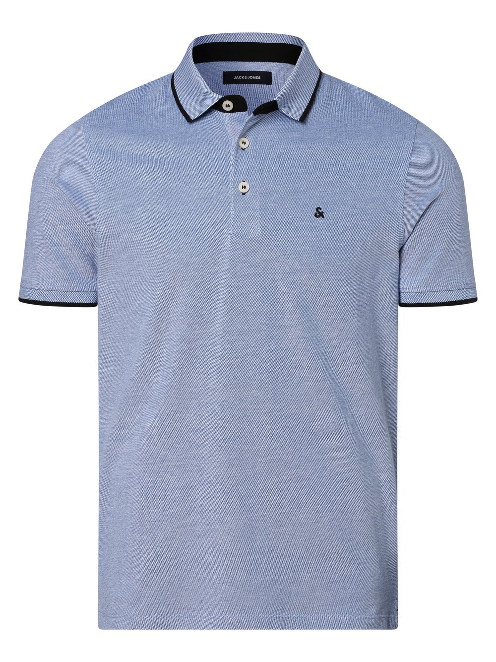 Jack & Jones Męska koszulka polo Mężczyźni Bawełna niebieski jednolity, M