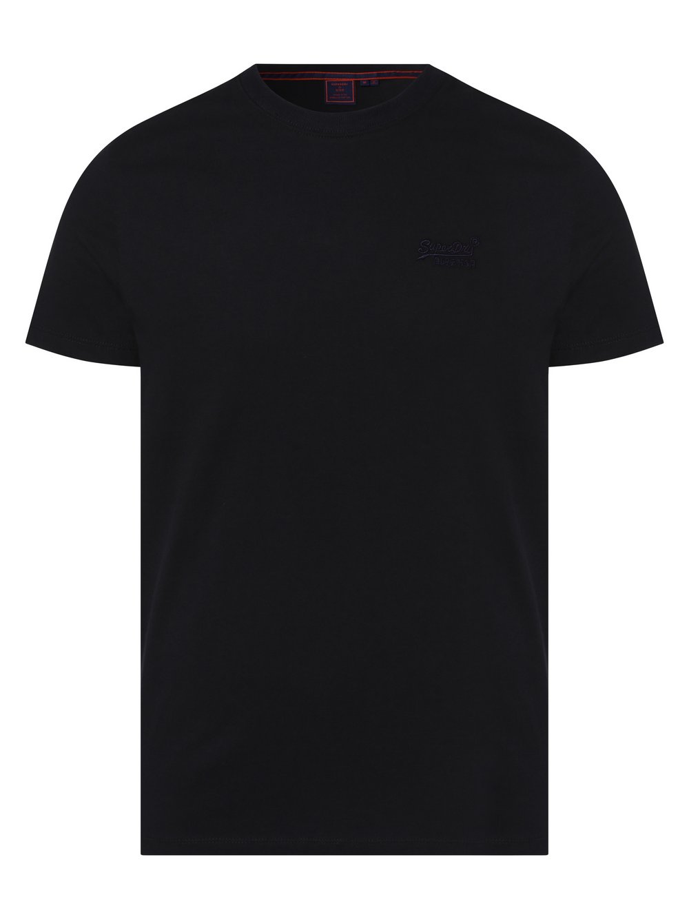 Superdry T-shirt męski Mężczyźni Bawełna niebieski jednolity, S