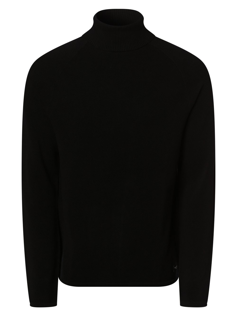 Jack & Jones Sweter męski Mężczyźni drobna dzianina czarny jednolity, M