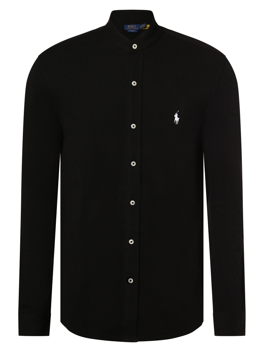 Polo Ralph Lauren Koszula męska Mężczyźni Regular Fit Bawełna czarny jednolity stójka, S