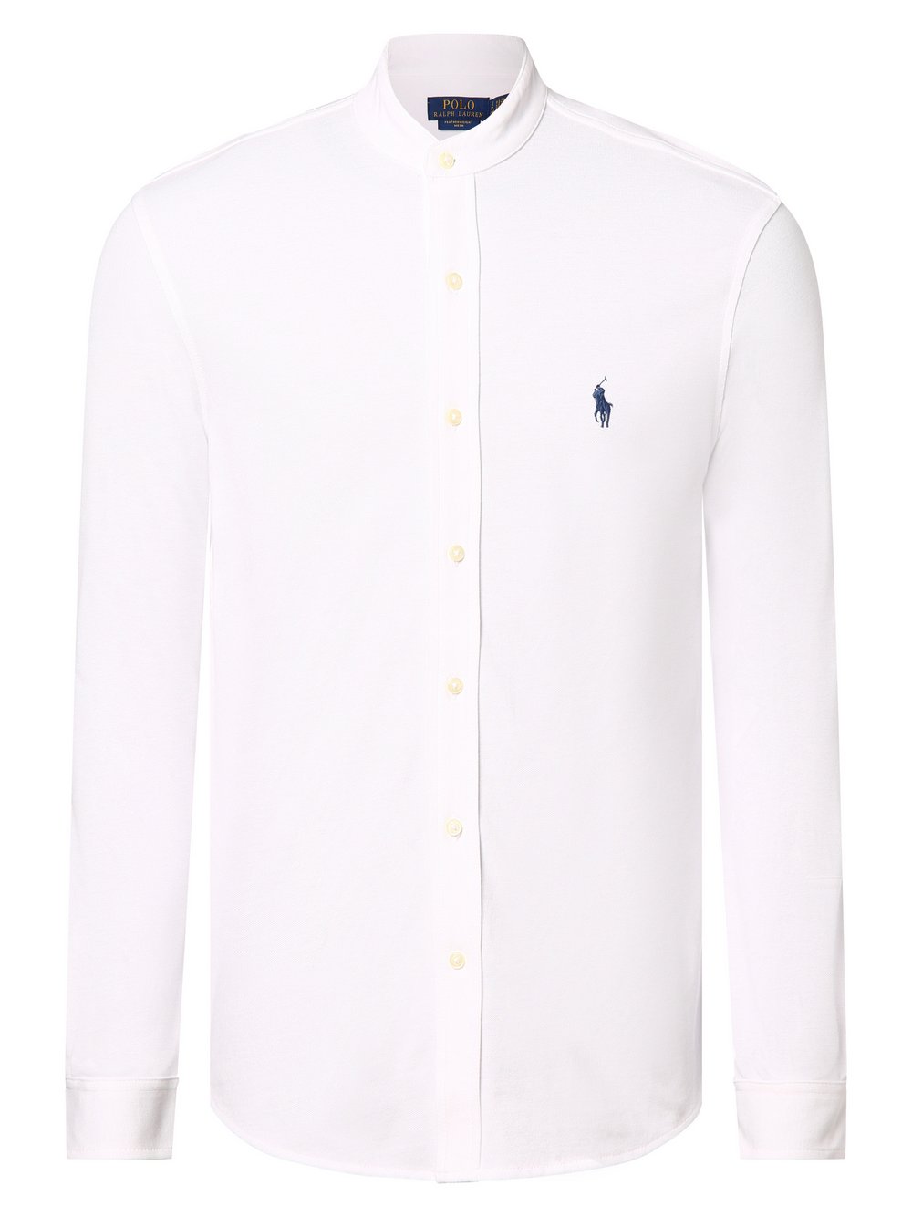 Polo Ralph Lauren Koszula męska Mężczyźni Regular Fit Bawełna biały jednolity stójka, S